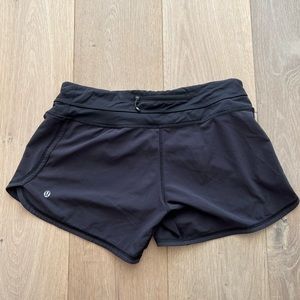 black Lululemon shorts